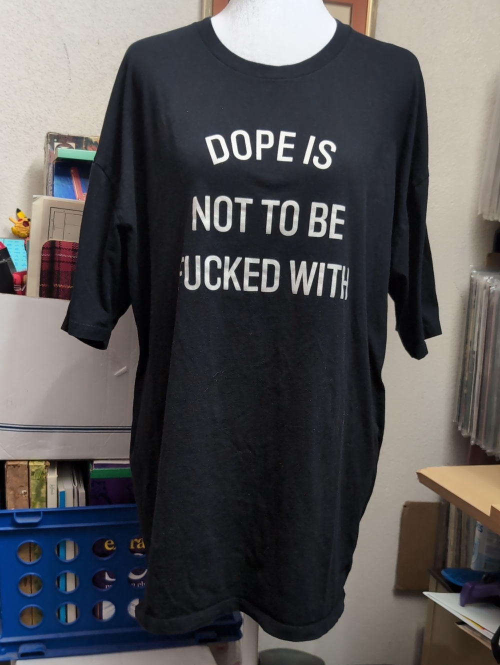 Black Graphic Tee - "Dope Is Not To Be %ucked With" 2XL